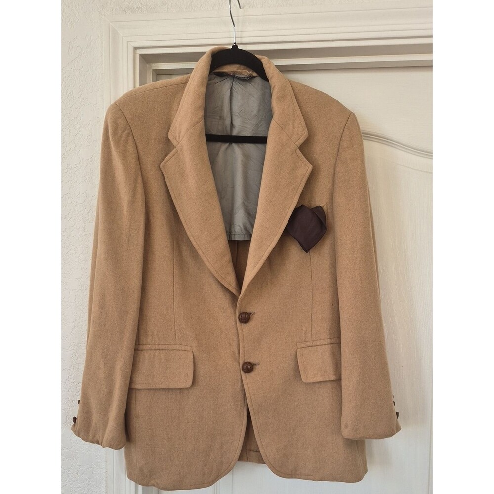 Austin Reid Vtg. 100% Camel Hair Two Button Blazer 40R